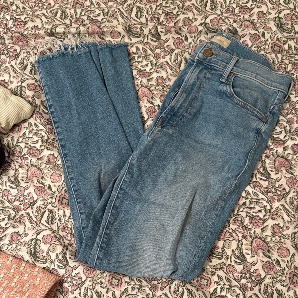 MOTHER Light Blue Ankle Jeans